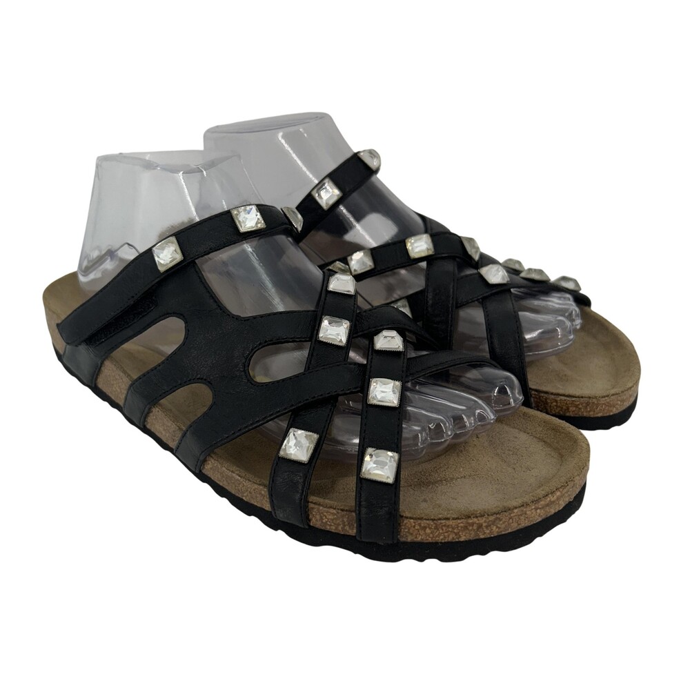 Birkenstock Tatami Sandals Shoes Womens Size 9 EU 40 Leather Strappy Rhinestone
